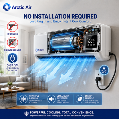 Arctic Air 18.000 BTUS, Dual Inverter, Energy-Efficient, Self-Cleaning, Remote and App Control