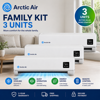 (KIT FOR EVERY ROOM) 3 units. Arctic Air, Dual Inverter, Energy-Efficient, Self-Cleaning, Remote and App Control